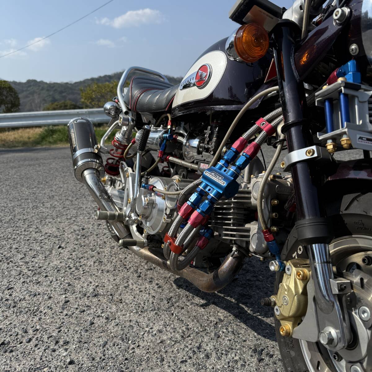 モンキー フルカスタム パープル DOHC 多数写真有り 12Vエンジン スペシャル油圧クラッチ_画像4