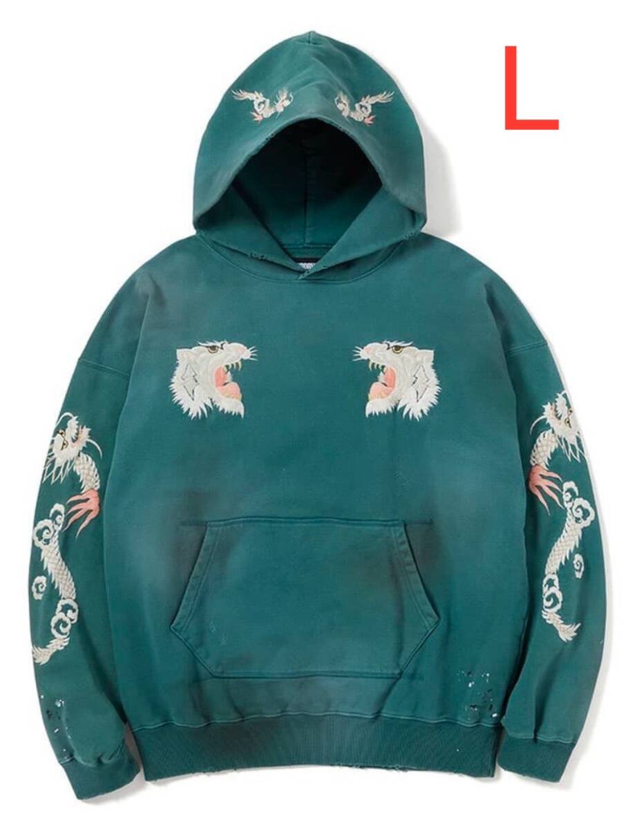 送料無料!Lサイズ!ネイバーフッド サベージ パーカー NEIGHBORHOOD SAVAGE-S HOODED LS GREEN グリーン スウェット シャツ 222OKNH-CSM01