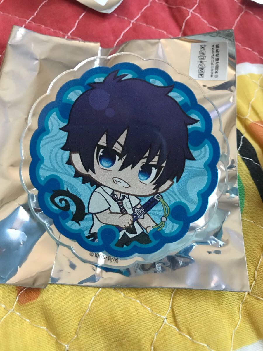 未使用 青の祓魔師 京都不浄王篇 奥村燐 THEキャラSHOP アクリルバッジ ぷにキャラver. 