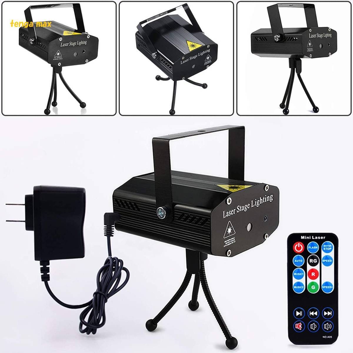 特価 ▲ リモコン付 ポータブル LED レーザー プロジェクター ディスコ ライト ▲ EU PLUG ステージ サウンド フラッシュ ライト V970