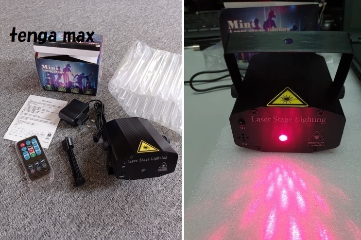 特価 ▲ リモコン付 ポータブル LED レーザー プロジェクター ディスコ ライト ▲ EU PLUG ステージ サウンド フラッシュ ライト V970