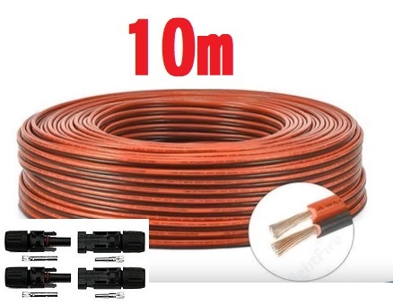 10ｍ MC4付き ソーラーパネル 延長ケーブル AWG12 12AWG 3.5SQ ソーラー充電ケーブル 太陽光コネクター 太陽光発電 コネクタ