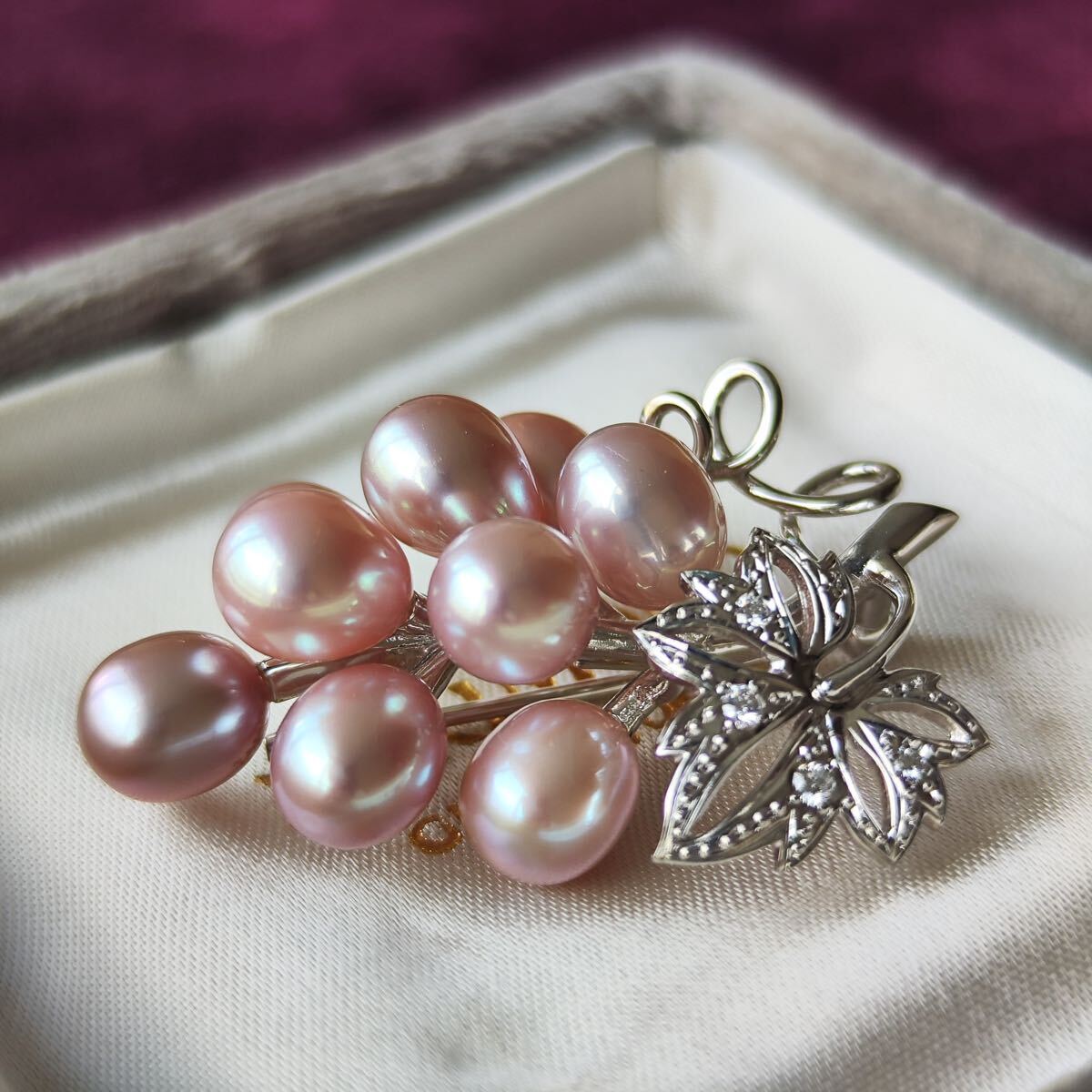 MIKIMOTO ミキモト アンティークパールブローチコサージュ葡萄