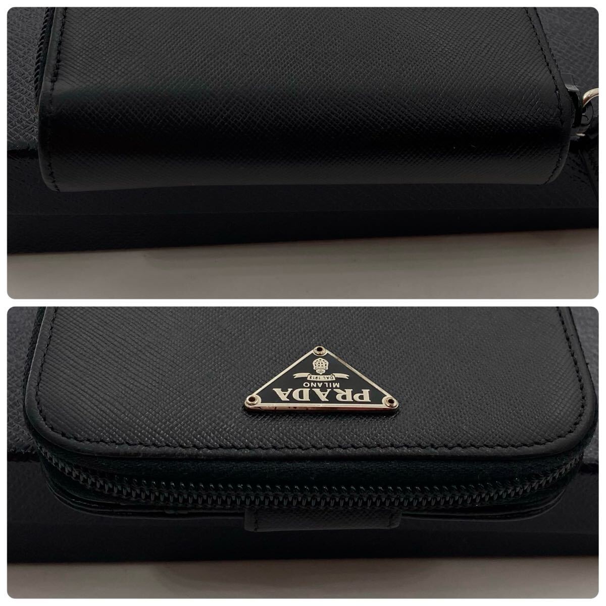 60【極美品】プラダ PRADA サフィアーノ レザー 二つ折り 60【極美品】プラダ PRADA サフィアーノ レザー 二つ折り