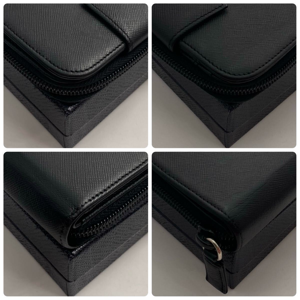 60【極美品】プラダ PRADA サフィアーノ レザー 二つ折り 60【極美品】プラダ PRADA サフィアーノ レザー 二つ折り