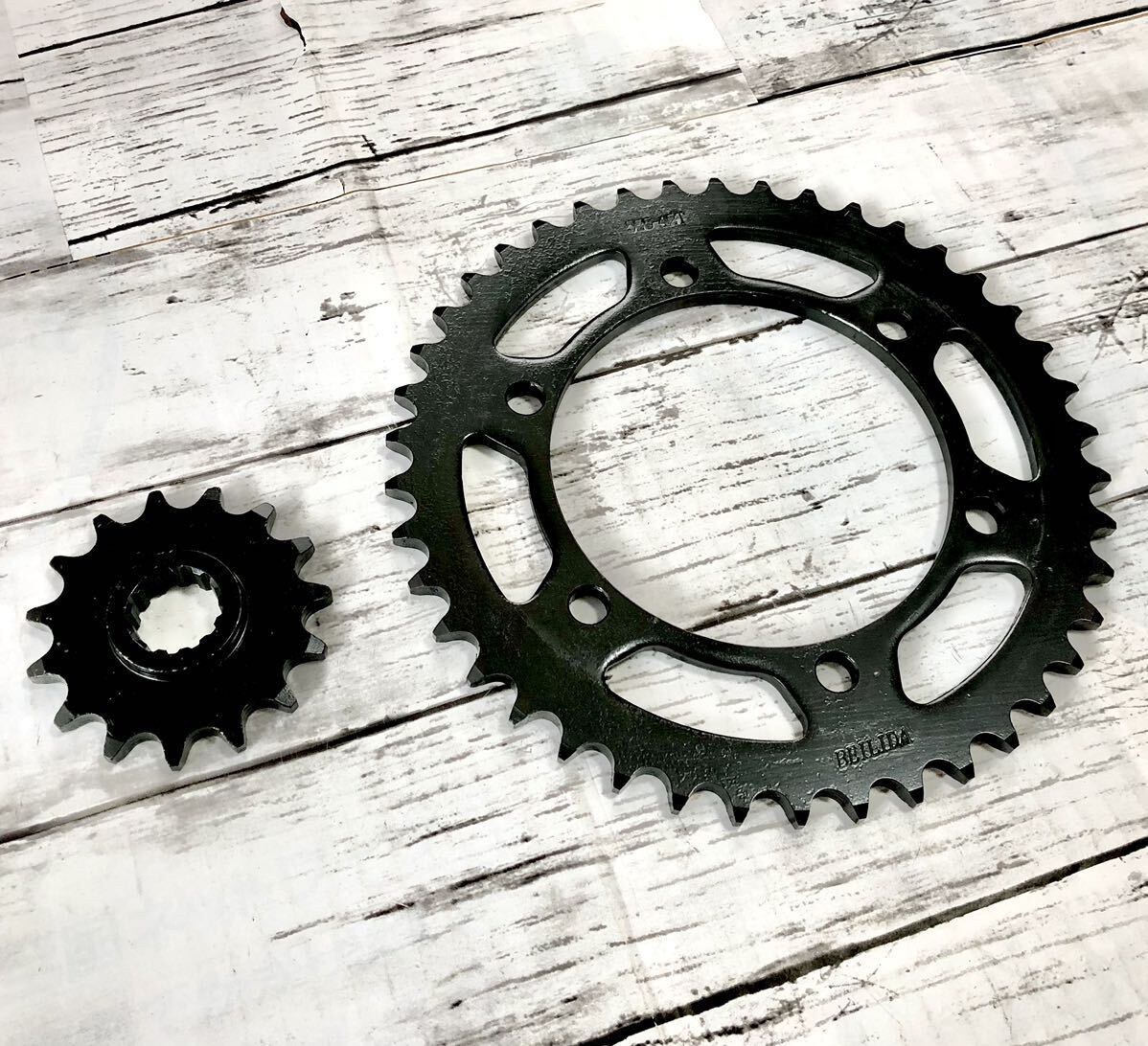 新品/送料無料 ZRX400/Ⅱスプロケ 前後セット 525-42T 525-15T ゼファー750 フロント リア ギヤ ドライブ ドリブン