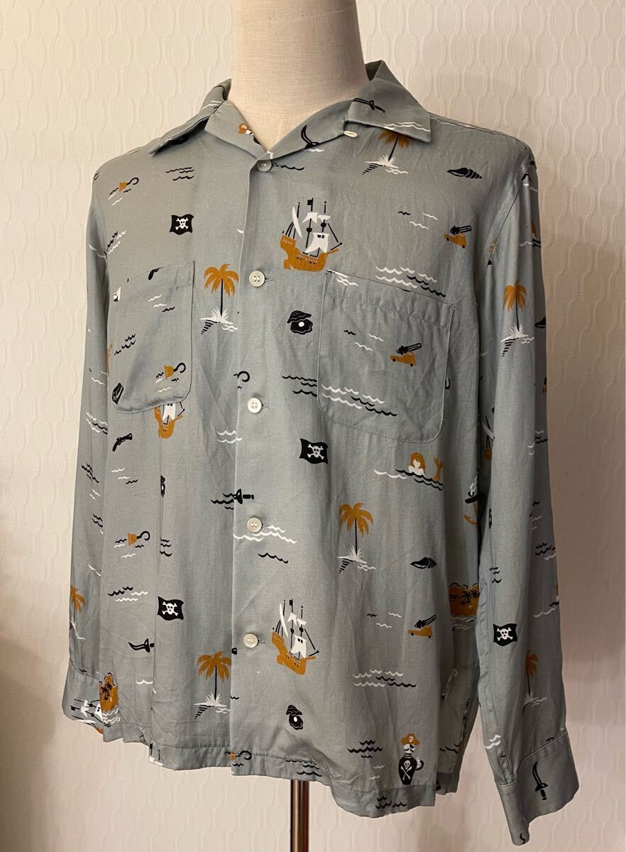 WEIRDO 長袖オープンカラーシャツ サイズ表記XL ウィアード 中古 WEIRDO 長袖オープンカラーシャツ サイズ表記XL ウィアード 中古