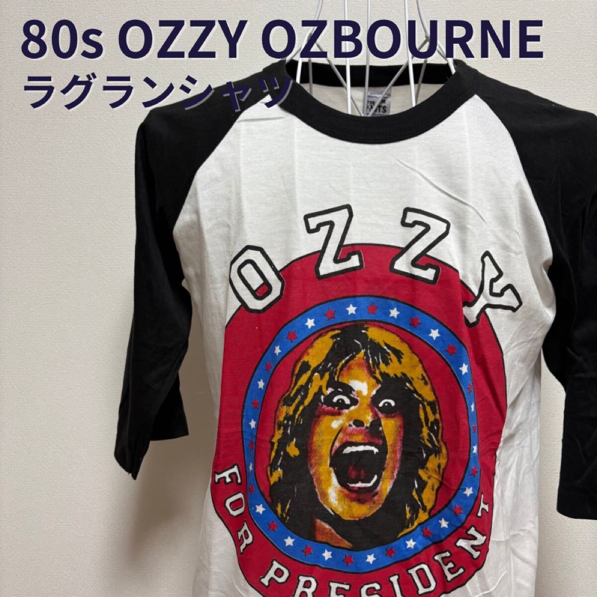 希少 デッドストック Ozzy Osbourne ラグラン Tシャツ バンドT 希少 デッドストック Ozzy Osbourne ラグラン Tシャツ バンドT