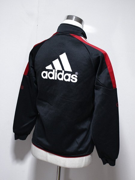 adidas アディダス ロゴ ジップ ジャージジャケット 黒 150