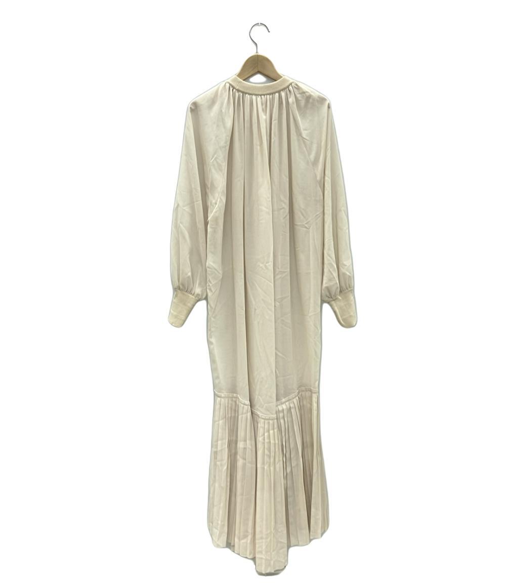 美品 ハイク ウール混長袖シアーロングワンピース レディース SIZE 2 (M) HYKE