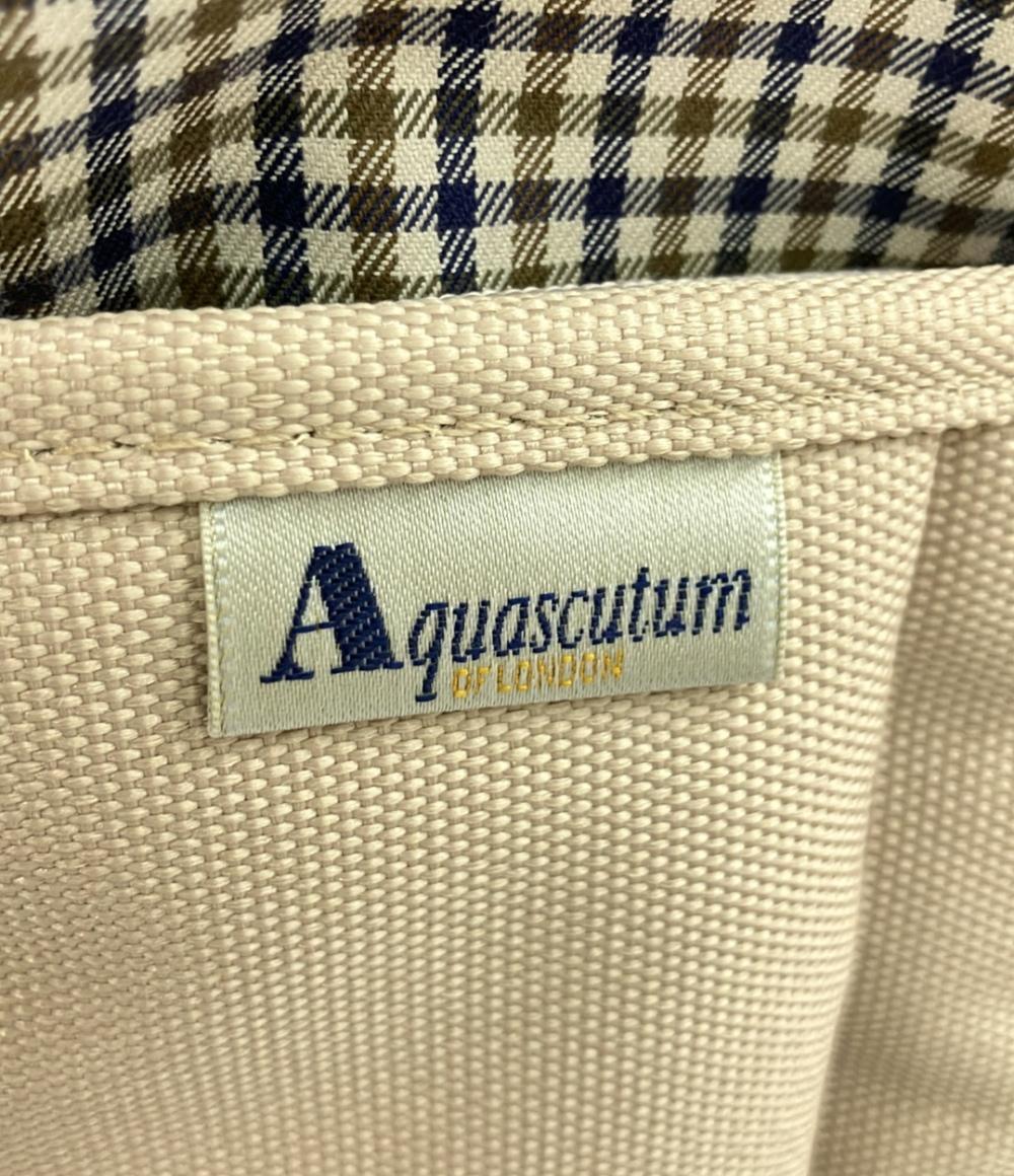 !_ Aquascutum в клетку нейлон сумка "Boston bag" женский Aquascutum