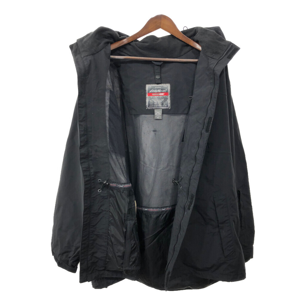 Eddie Bauer エディーバウアー WEATHER EDGE パーカージャケット アウトドア 防水 ブラック (メンズ 2XL) 中古 古著 Q8573