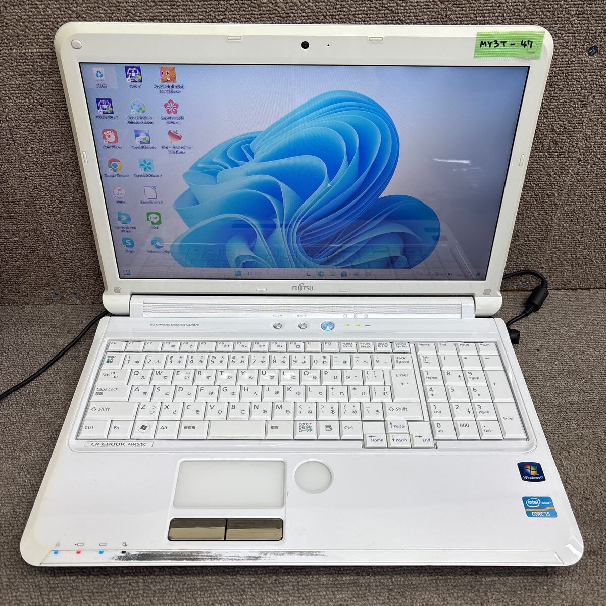 MY3T-47 激安 OS Windows11Pro試作 ノートPC FUJITSU LIFEBOOK AH45/EC CORE i5 メモリ4GB HDD320GB カメラ 現状品