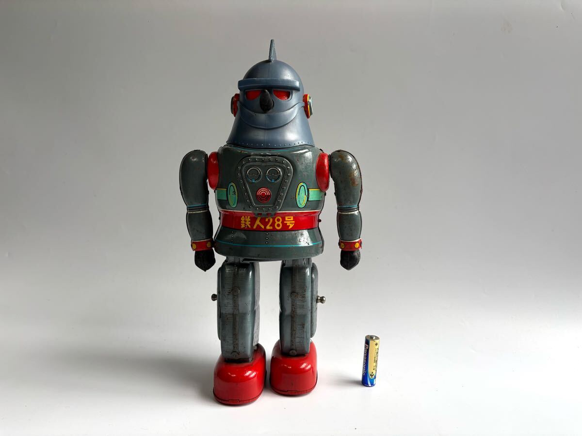 野村【鉄人28号 No.2 ブリキ電動歩行 動作不良】当時物TIN TOY