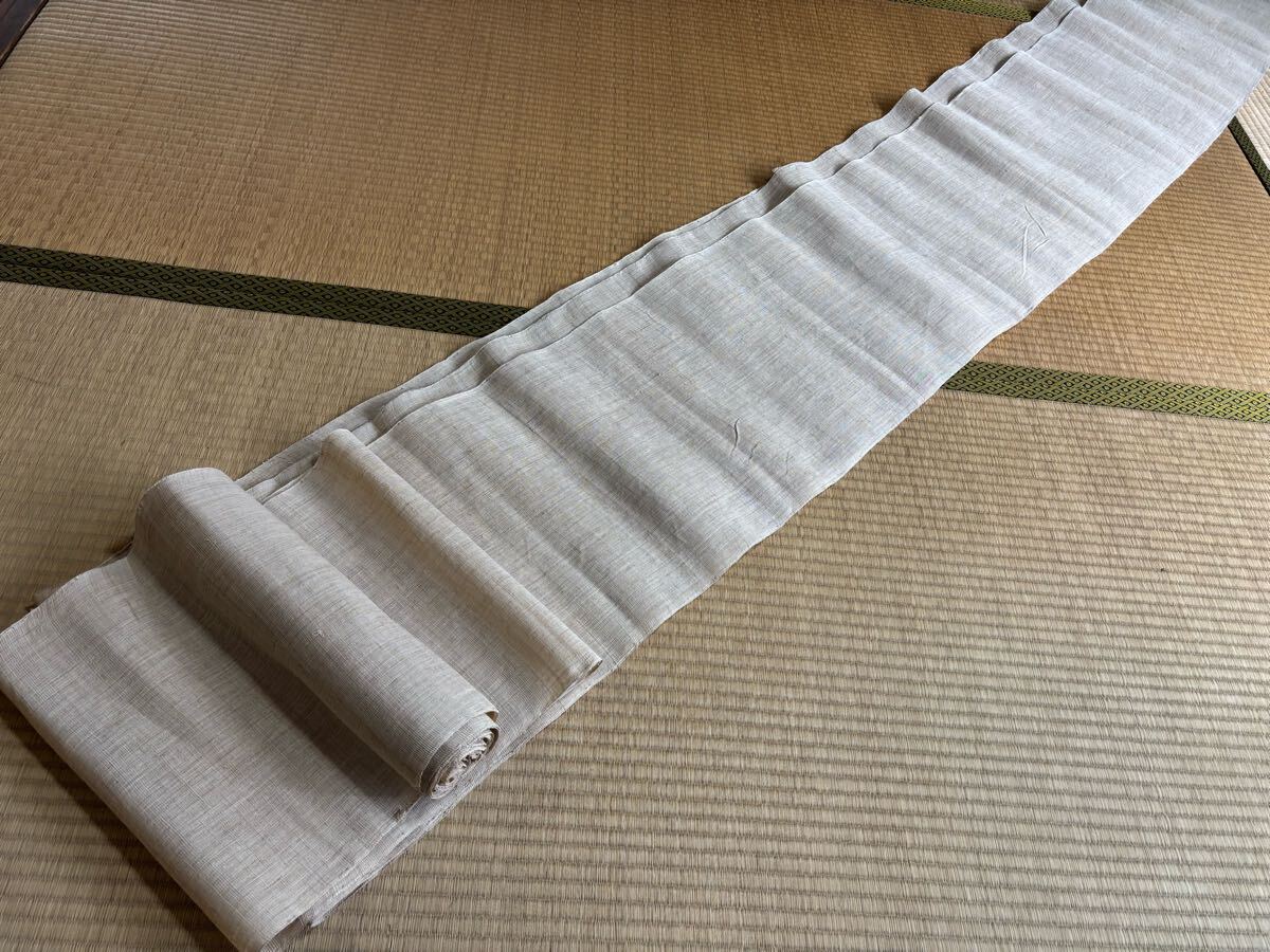 兎】時代 本麻 生地 全長約11m 麻(反物 BORO 襤褸 藍染パッチ 兎】時代 本麻 生地 全長約11m 麻(反物 BORO 襤褸 藍染パッチ