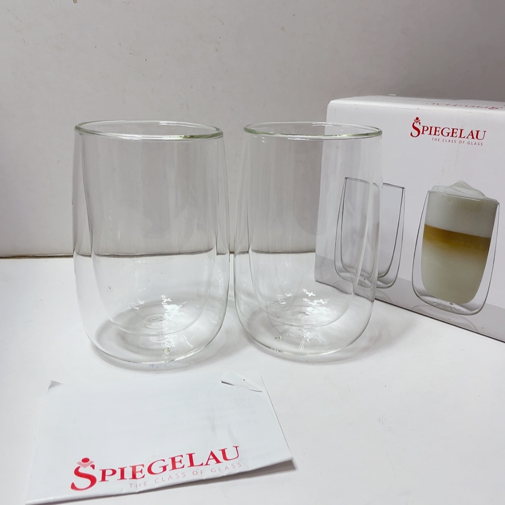 即決 送料無料 未使用 保管品★SPIEGELAU CREMONA シュピゲラウ ダブルウォール タンブラー グラス 2客セット 350ml ガラス器 洋食器