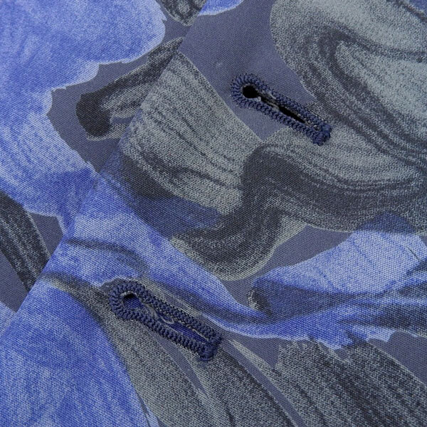 美品 イッセイミヤケ ISSEY MIYAKE デザインジレ メンズ ブルー系 sizeL レーヨン ME23-FE004 Y03387