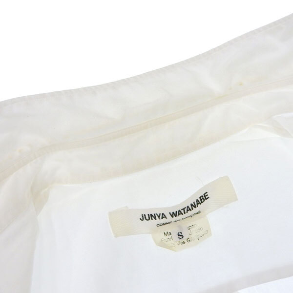 ジュンヤワタナベ JYUNYA WATANABE プリントシャツ メンズ ホワイト sizeS コットン 長(zhǎng)袖 JS-B021 2017SS Y03401