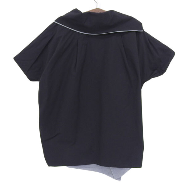 美品 イッセイミヤケ ISSEY MIYAKE ケープ ジャケット メンズ ブラック 2 IM94FG537 Y03405