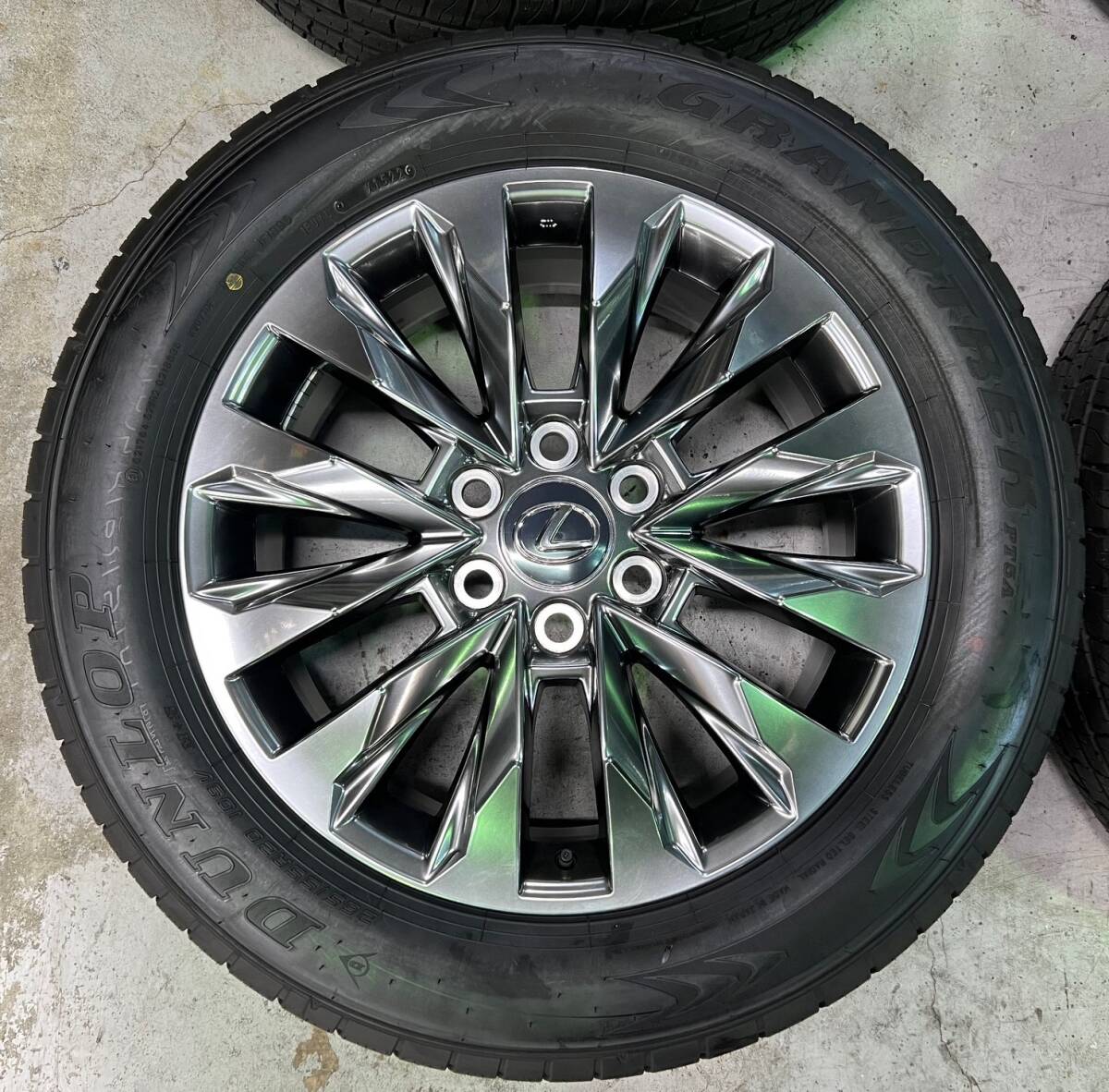 【新車(chē)外し】トヨタ ランドクルーザー300 ZX 純正 20インチ 中古 DUNLOP GRANDTREK PT5A 265/55R20 22年 中古タイヤホイール4本セット