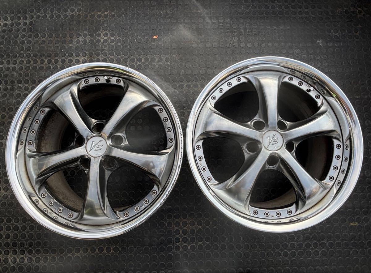 WORK VS-KF ブラックバーニング 18インチ 114.3 5穴 8.5j +40 Rディスク 2本 VS KF