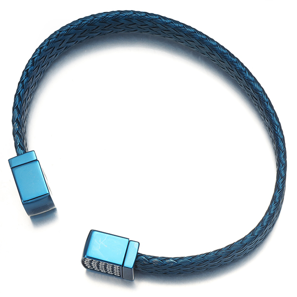 ジェイソンオブビバリーヒルズ ブレスレット ダイヤ ダイヤモンド ブルーメッシュ バングル SS 箱BLJ/GENJ 大幅値下げ品