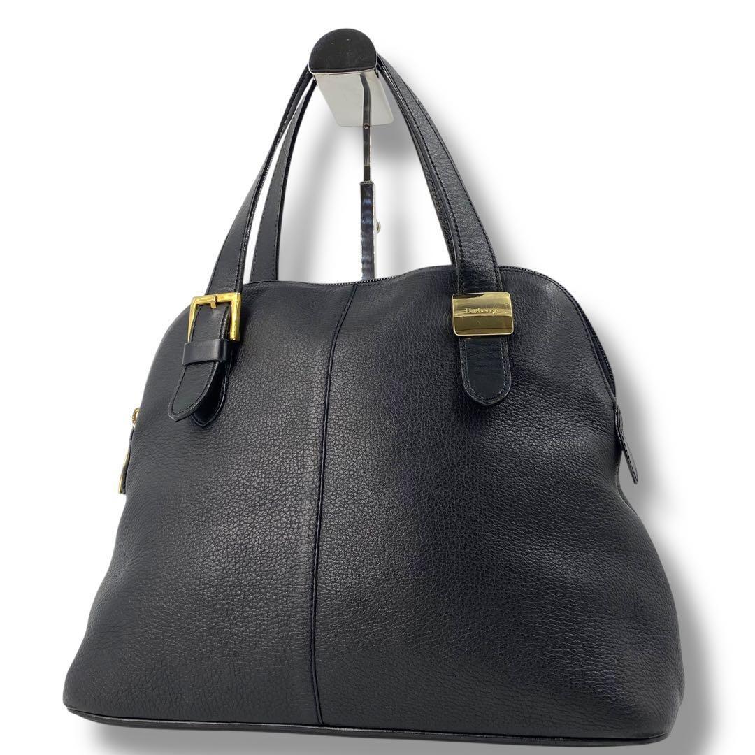 Burberry バーバリー オールレザー ハンドバッグ ゴールド金具 アルマ