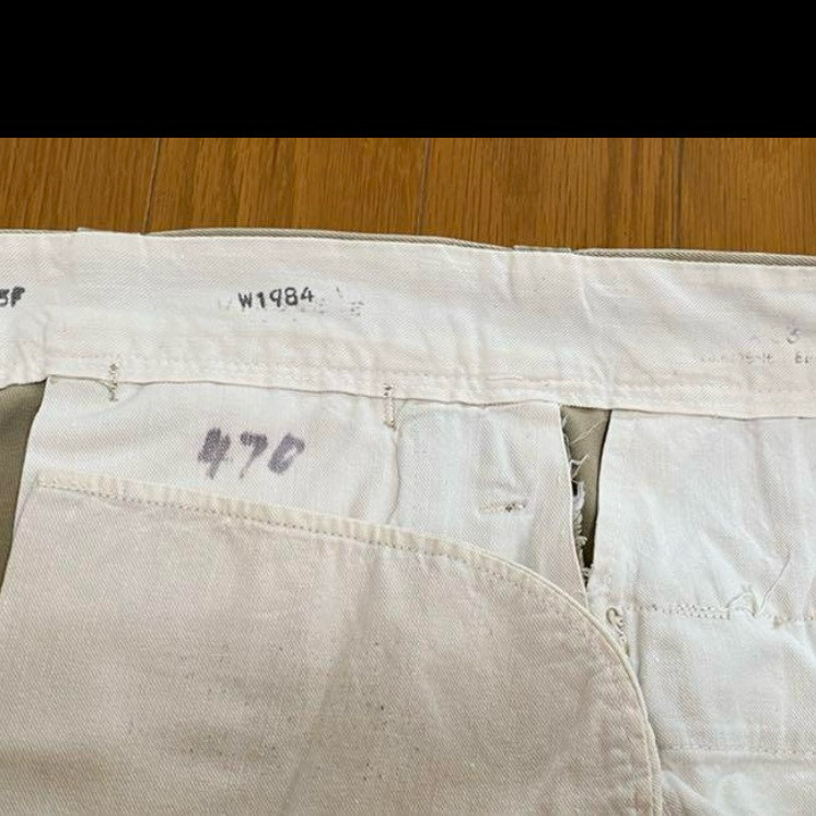  редкий б/у одежда Vintage брюки из твила 50 годы моча элемент кнопка Army 