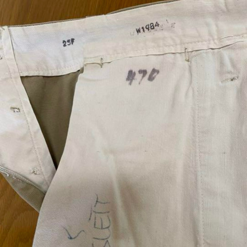  редкий б/у одежда Vintage брюки из твила 50 годы моча элемент кнопка Army 