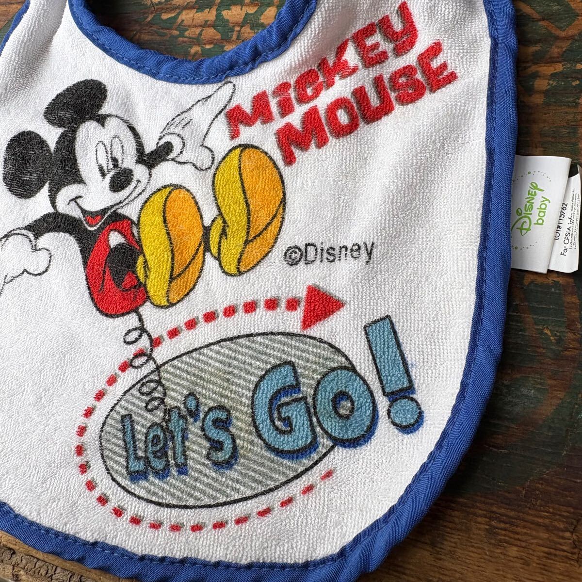 Disney baby Mickey Mouse bib sty ディズニー ミッキーマウス スタイ アメリカ 青