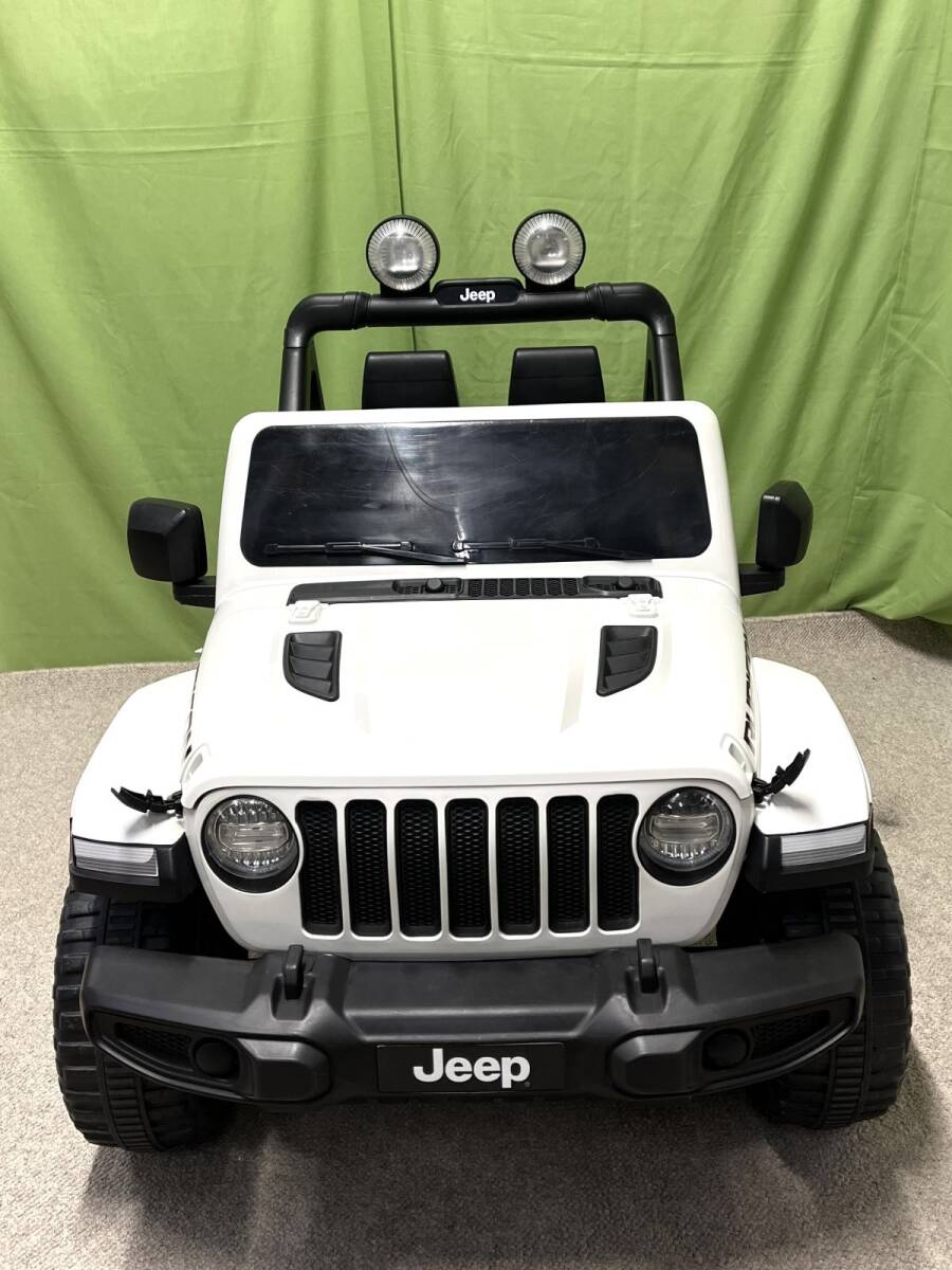 【J910】美品 JEEP Wrangler Rubicon ジープ ラングラー ルビコン 子供用 電動(dòng)乗用ラジコンカー 乗用玩具 ホワイト 鍵、充電器欠品