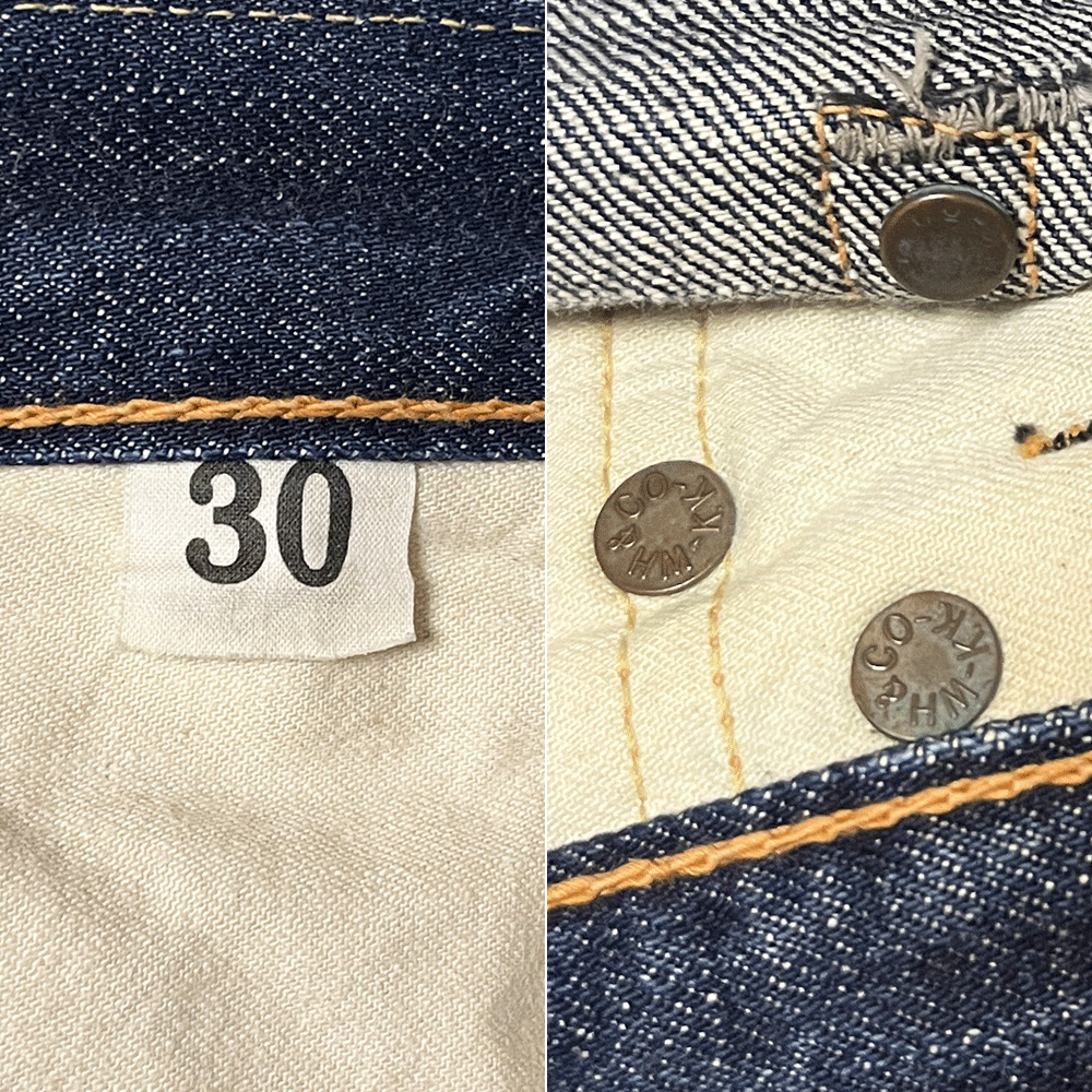 W30 W patch старый модель Warehouse 1000XX 1000 двойной имя WAREHOUSE Denim брюки джинсы L34 кожа patch 501XX редкость 90shige1001XX