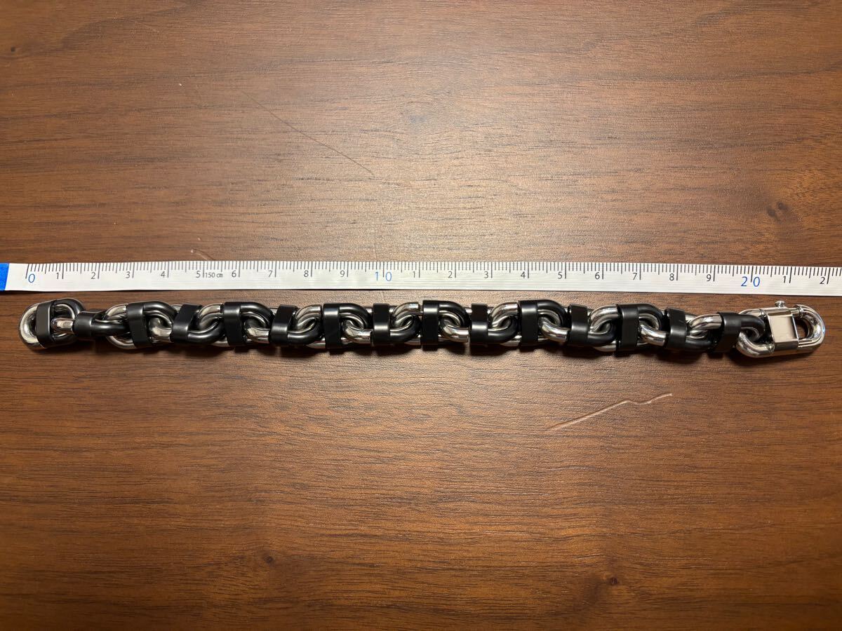 HERMES Chaine Maillon Bracelet ブラック×シルバー エルメス HERMES Chaine Maillon Bracelet ブラック×シルバー エルメス