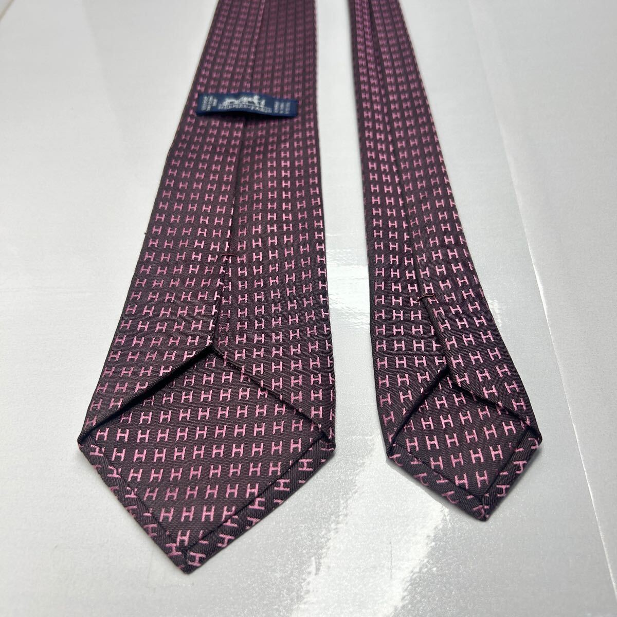 HERMES エルメス 美品 現行 ネクタイ ファソネ H柄 H織 大人気 HERMES エルメス 美品 現行 ネクタイ ファソネ H柄 H織 大人気
