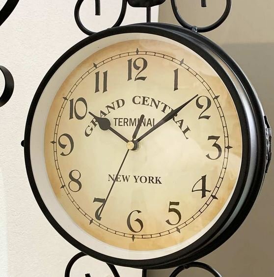 ステーションクロック 壁掛け時計 両面時計 アンティーク 57101WC ステーションクロック 壁掛け時計 両面時計 アンティーク 57101WC