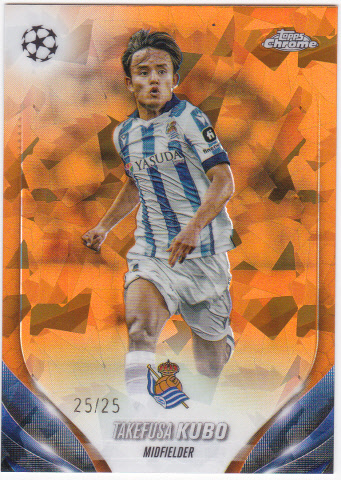 . гарантия . Британия 2023-24 Topps Chrome Sapphire UEFA Orange Sapphire