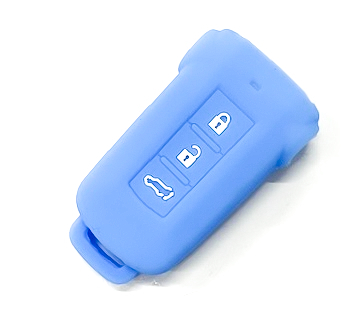 三菱 アウトランダーPHEV キーカバー ライトブルー 3ボタン 水色 スマートキー キー ケース TPU製 リモートキーケース_画像2