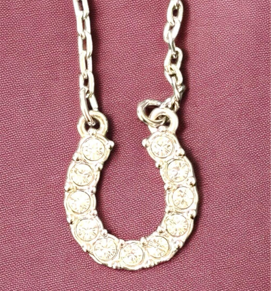 SWAROVSKI】 スワロフスキー 馬蹄 ネックレス ラインストーン SWAROVSKI】 スワロフスキー 馬蹄 ネックレス ラインストーン