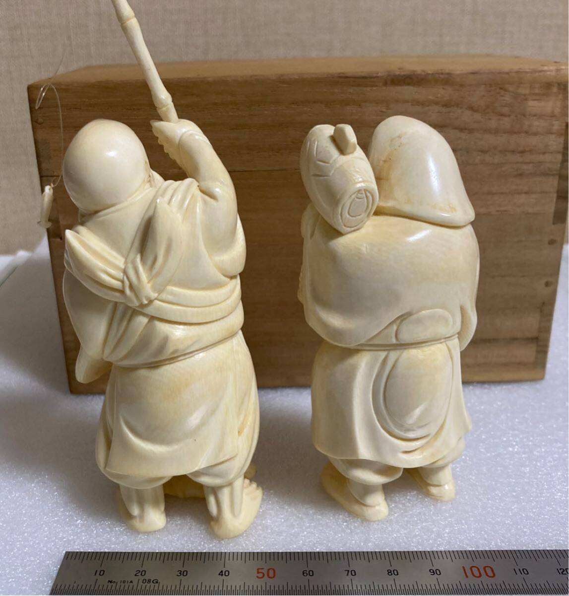 象牙風 極上天然素材 七福神彫刻 置物 インテリア オブジェ(東洋 象牙風 極上天然素材 七福神彫刻 置物 インテリア オブジェ(東洋