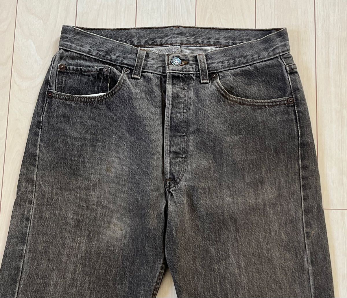 90s 先染めブラック USA リーバイス 501 0658 W32 L30ゴールデン