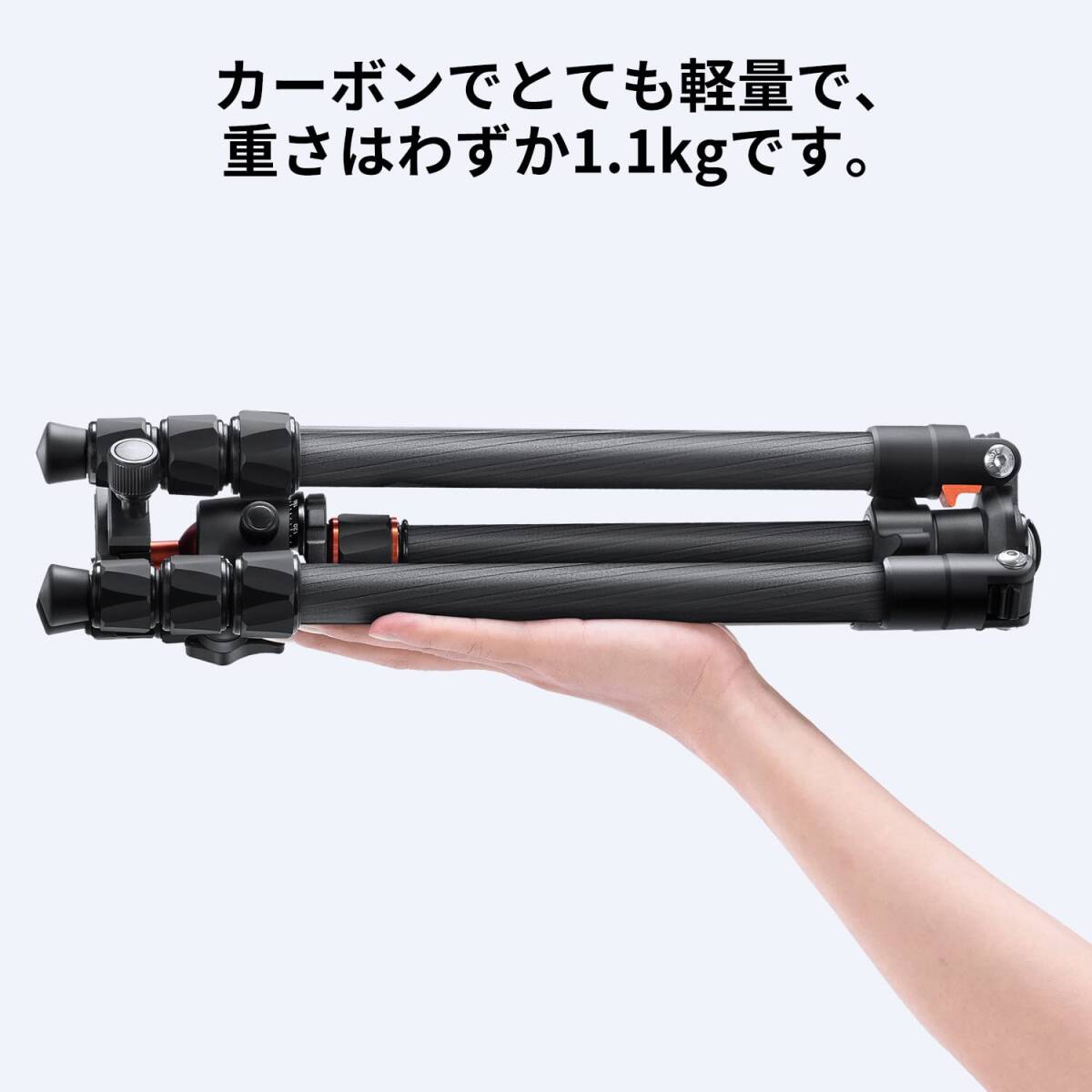 【新著商品】超軽量 コンパクト 4段 162cm カメラ三腳 360度回転 カーボン マクロ撮影 収納バーグ付き 三腳 1/4"ネ