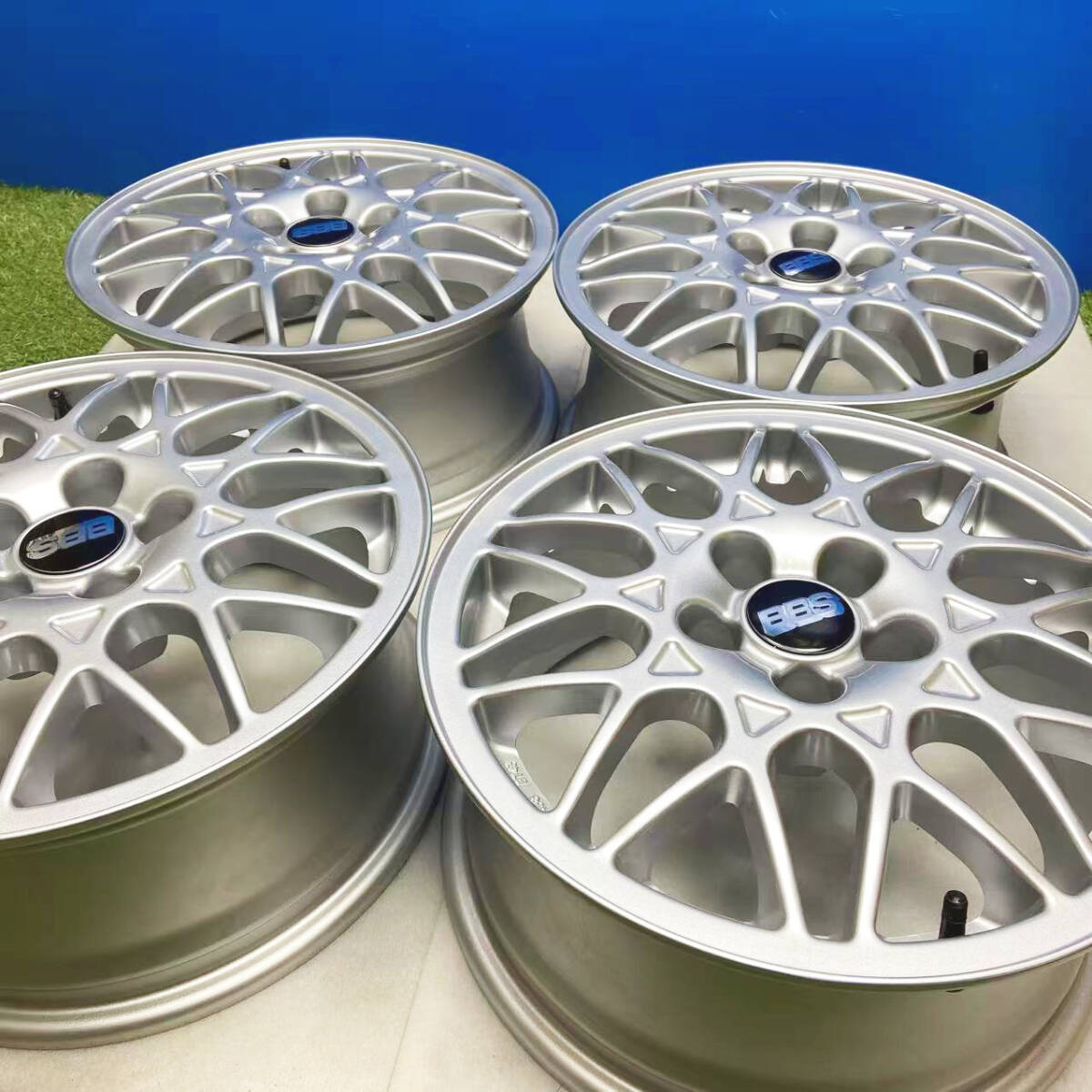 [0758] б/у прекрасный товар *15 дюймовый 6.5J BBS 458 Volkswagen оригинальный 6.5J×15H2 ET43 PCD100 5 дыра диаметр втулки 56 б/у 4шт.