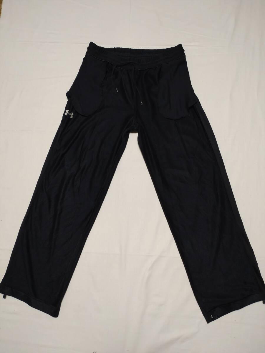 UNDER ARMOUR Under Armor тренировка джерси длинные брюки size M черный в хорошем состоянии 207562 Logo вышивка 