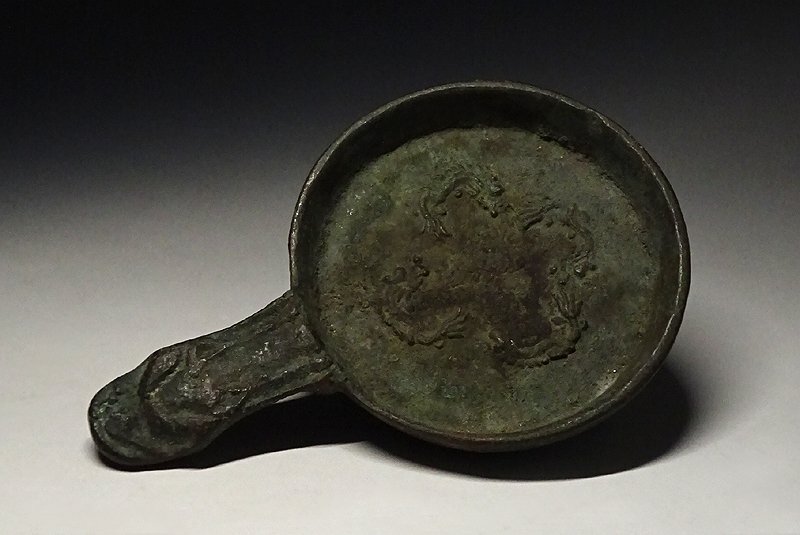 ♥とても古い唐銅水盤黄銅骨董品中国古玩アンティーク