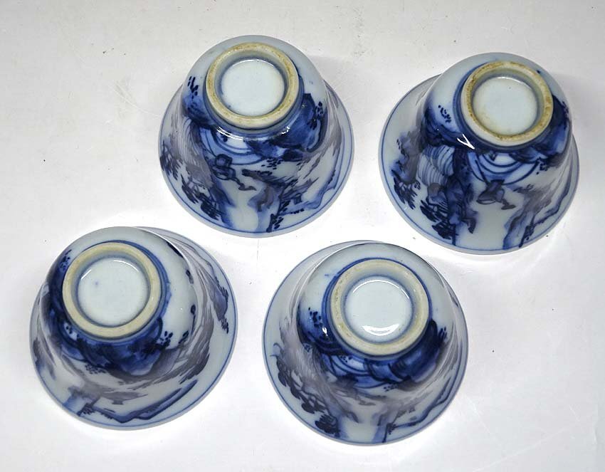 時代物 唐物青磁煎茶器 5客 緑屋t□ 中国古玩 染付 煎茶碗 4客 唐物 時代物 煎茶道具 i9/3