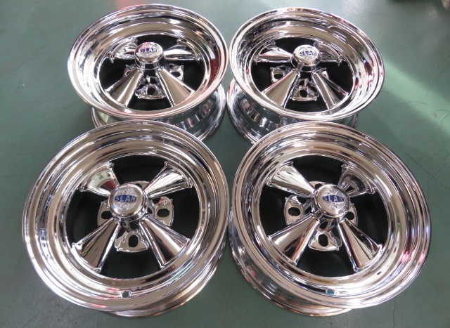 新品 SLAM クレーガ－ SSタイプ クロームアルミ 13X5.5 13-5.5 4H 100 114.3 舊車 ディッシュ DISH サニトラ リブレ ダットサン BRE