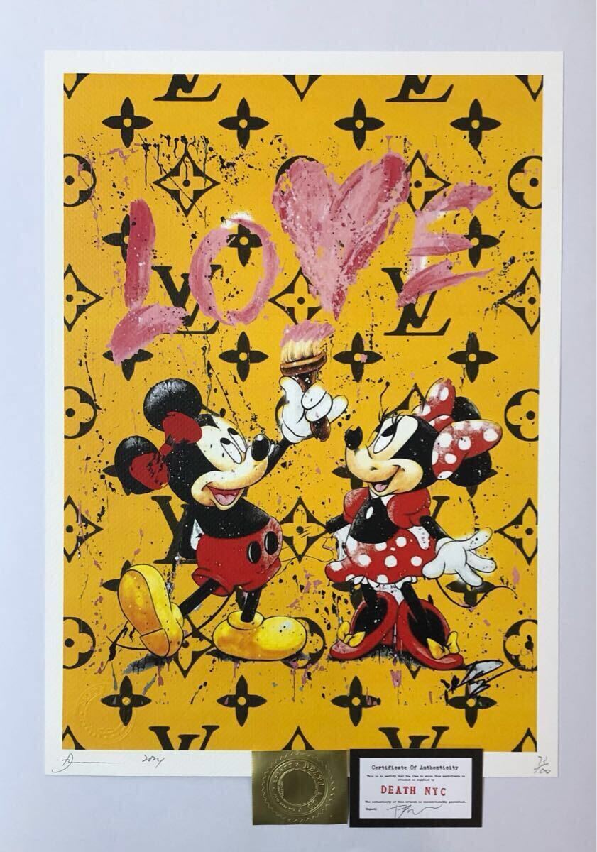 DEATH NYC アートポスター 世界限定100枚 ミッキーマウス Mickey DEATH NYC アートポスター 世界限定100枚 ミッキーマウス Mickey