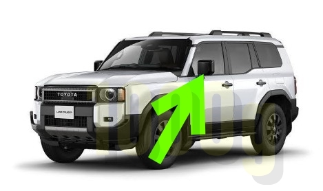 [ Toyota оригинальный новый товар ] не использовался товар * супер редкий товар * Land Cruiser 250 корпус зеркала двери чёрный цвет правый Land Cruiser левый и правый в комплекте GDJ250W TRJ250W