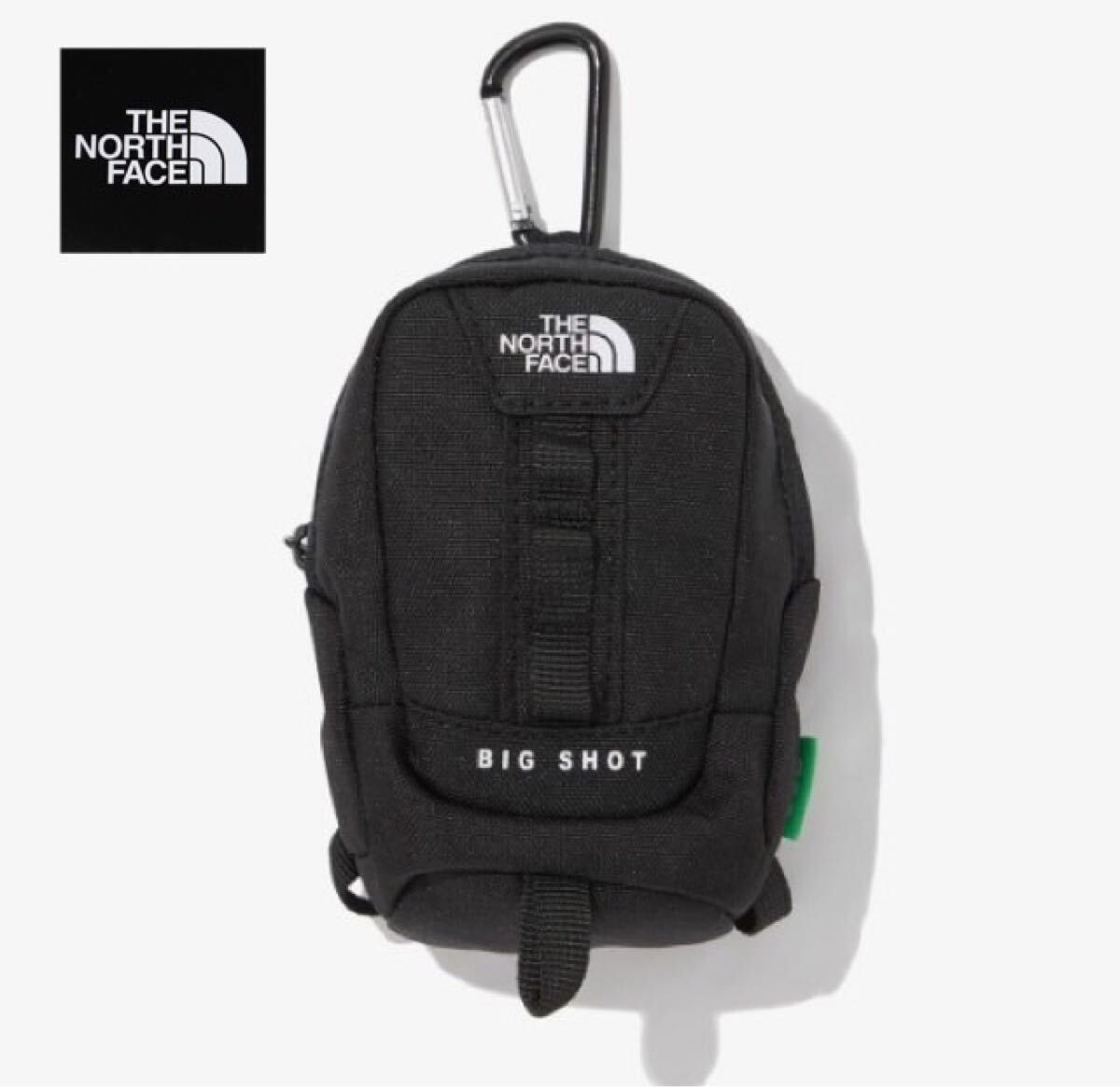 新品未使用 THE NORTH FACE ノースフェイス ビッグショット ミニポーチ カラビナ付 小物入れ ギフト ブラック 日本未発売