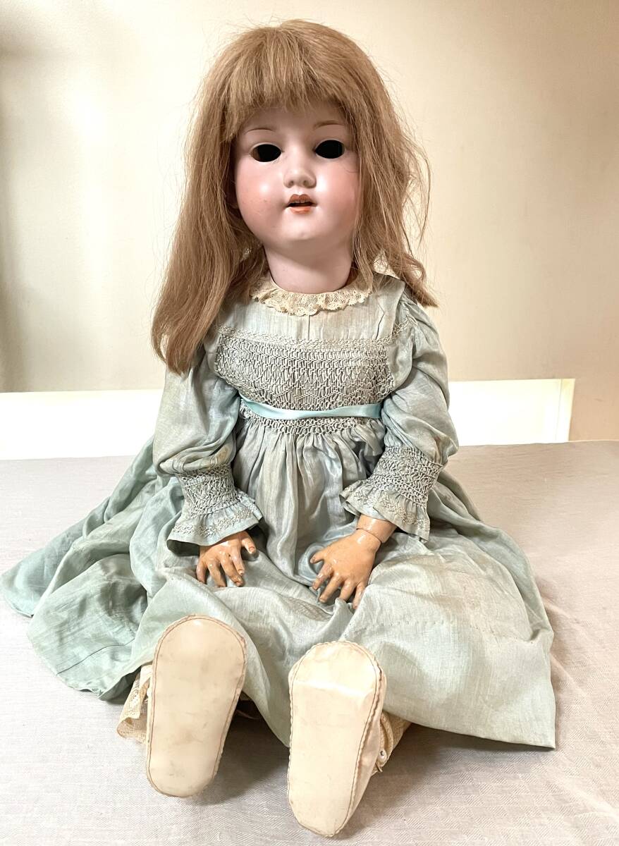 ドイツアンティーク　アーモンドマルセル390 ビスクヘッドL ドイツ アンティークビスクドール アーモンドマルセル390